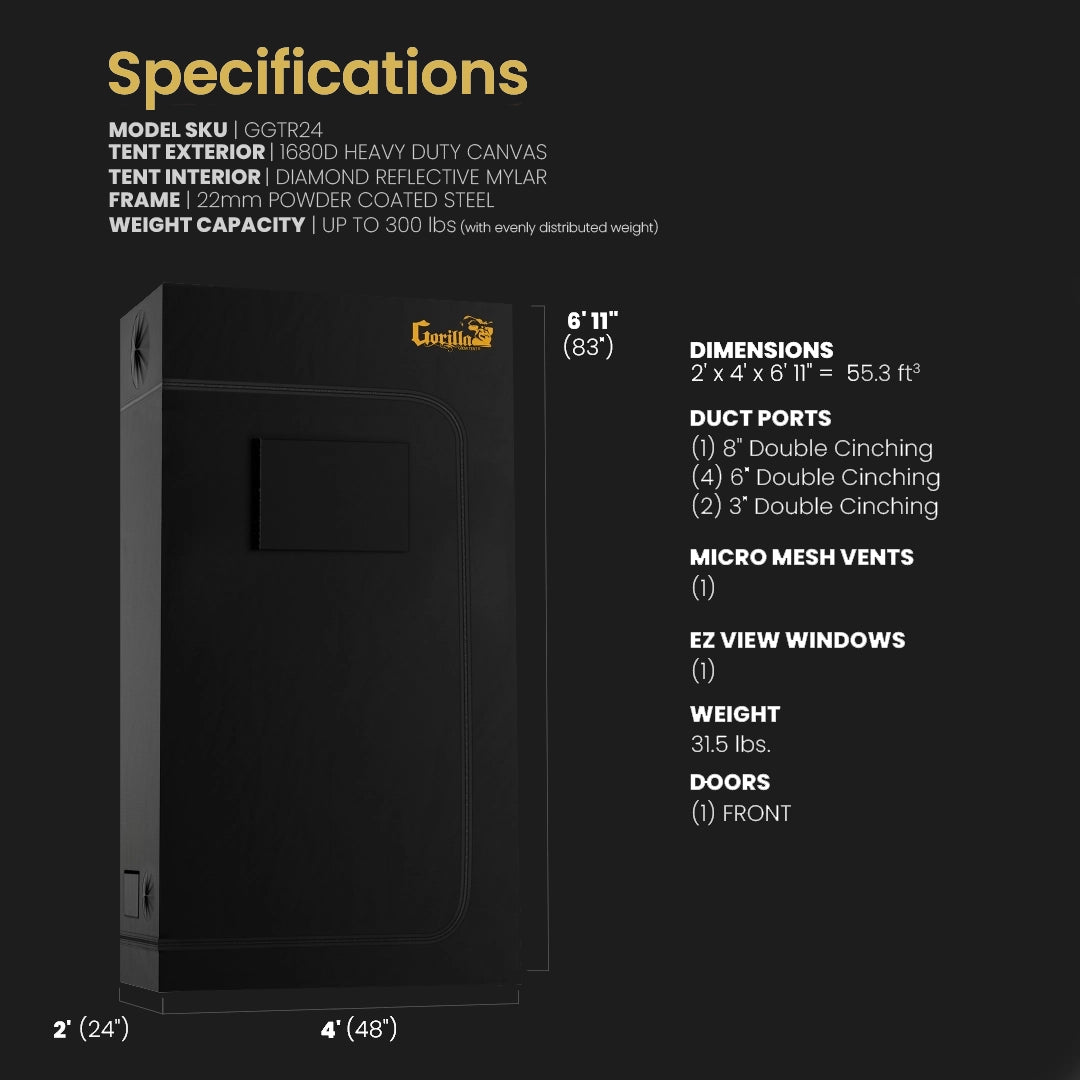 2x4 Grow Tent Kit Reg - SuperPonicsXL12