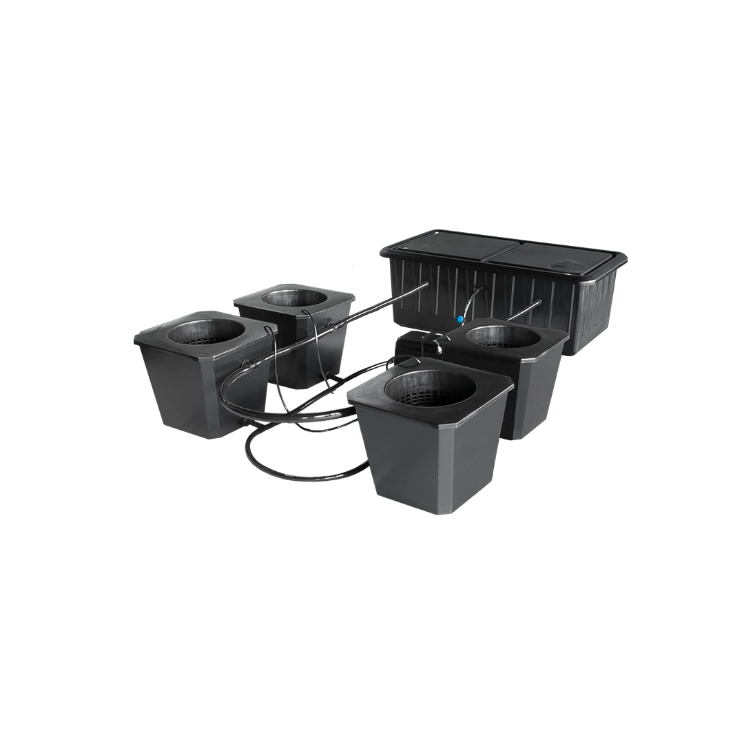 4-Site Bubble Flow Buckets Hydroponic System