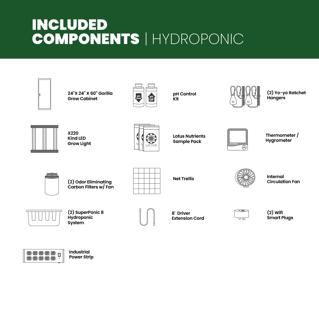 SuperStar Hydroponic Grow Box 24”x 24” x 60”